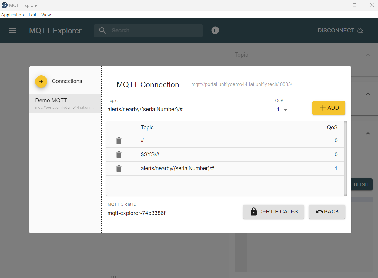 MQTT subscribe